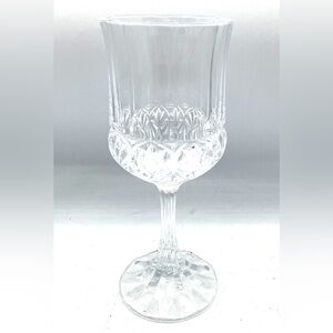 Cristal de Flandre Lead Crystal Wine Glass or Water Goblet/ Set of 3